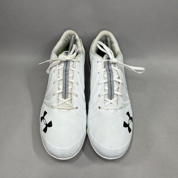 Under Armour Nitro Football Cleats Mens Size 15 White Black Athletic Performance - Picture 3 of 13